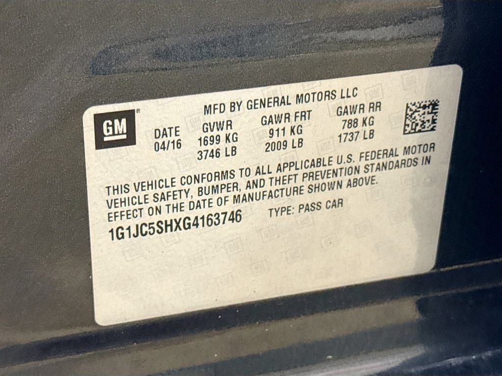 2016 Chevrolet Sonic LT