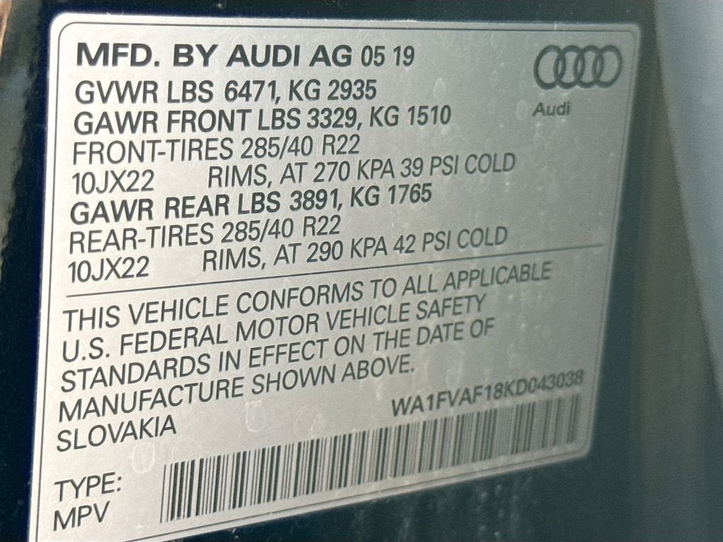 2019 Audi Q8 Prestige