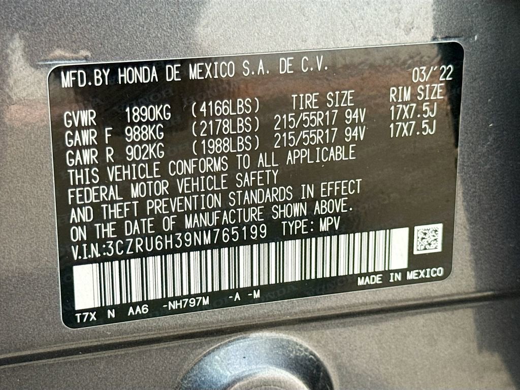 2022 Honda HR-V AWD LX