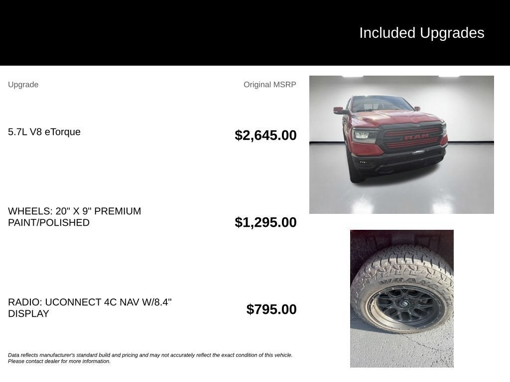 2019 RAM 1500 Laramie Crew Cab 4x4 5'7" Box