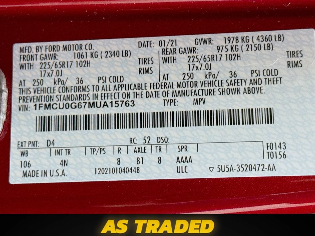 2021 Ford Escape SE