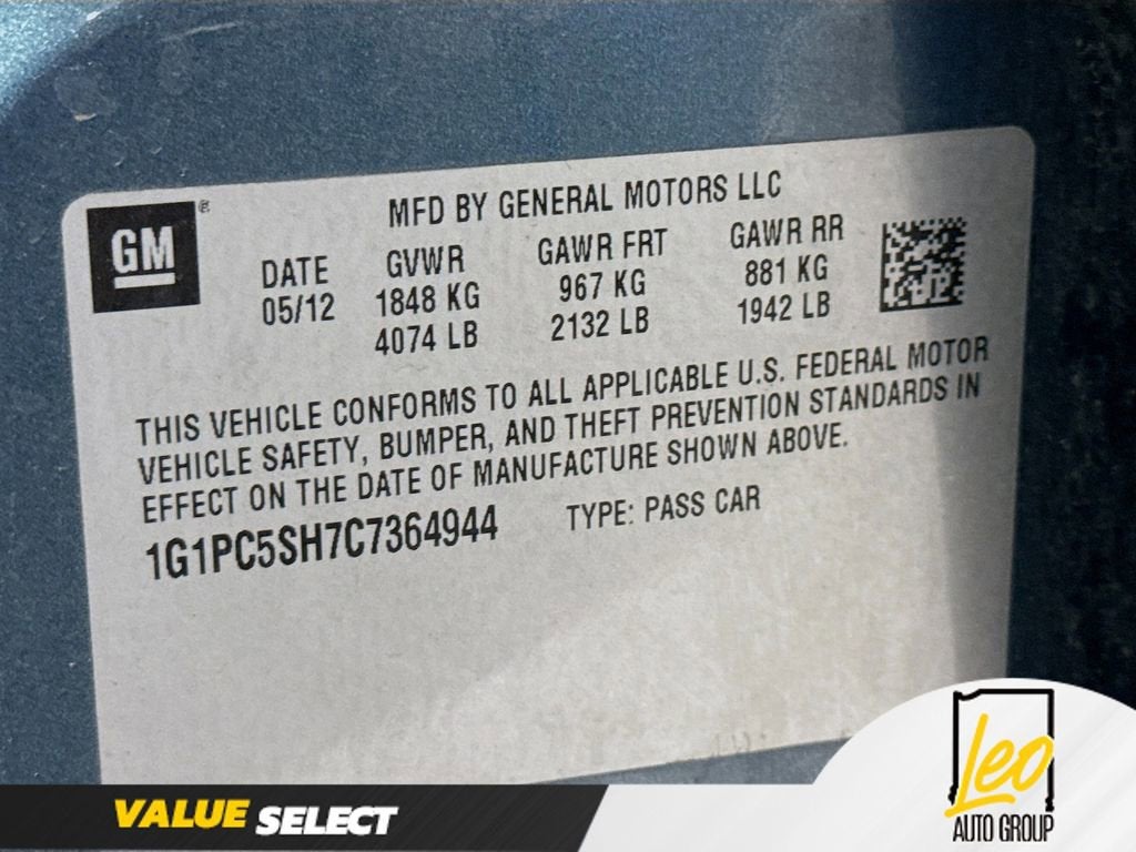 2012 Chevrolet Cruze LS