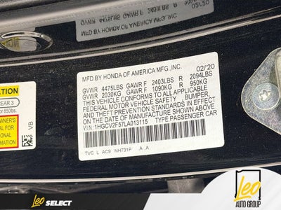 2020 Honda Accord Sedan EX-L