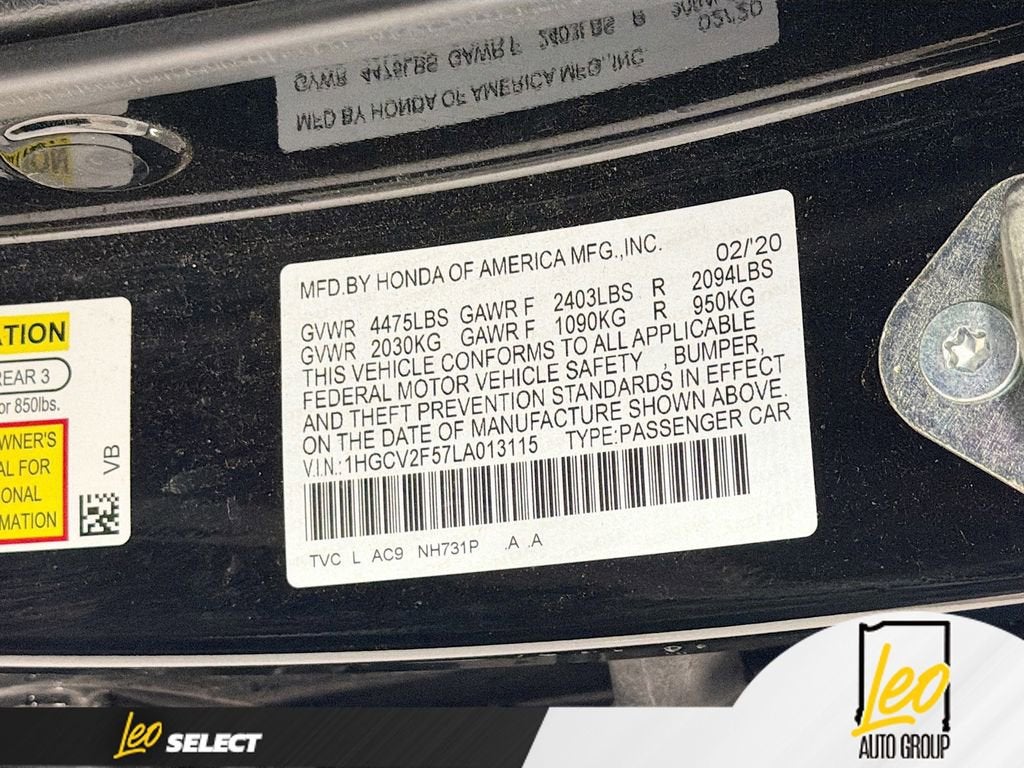 2020 Honda Accord Sedan EX-L