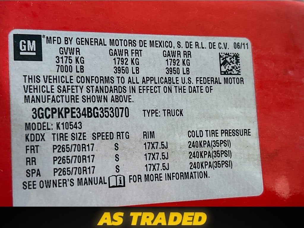 2011 Chevrolet Silverado 1500 Work Truck