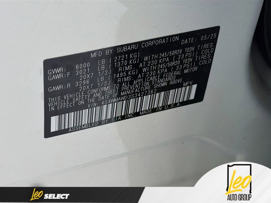 2025 Subaru Ascent Onyx Edition Touring