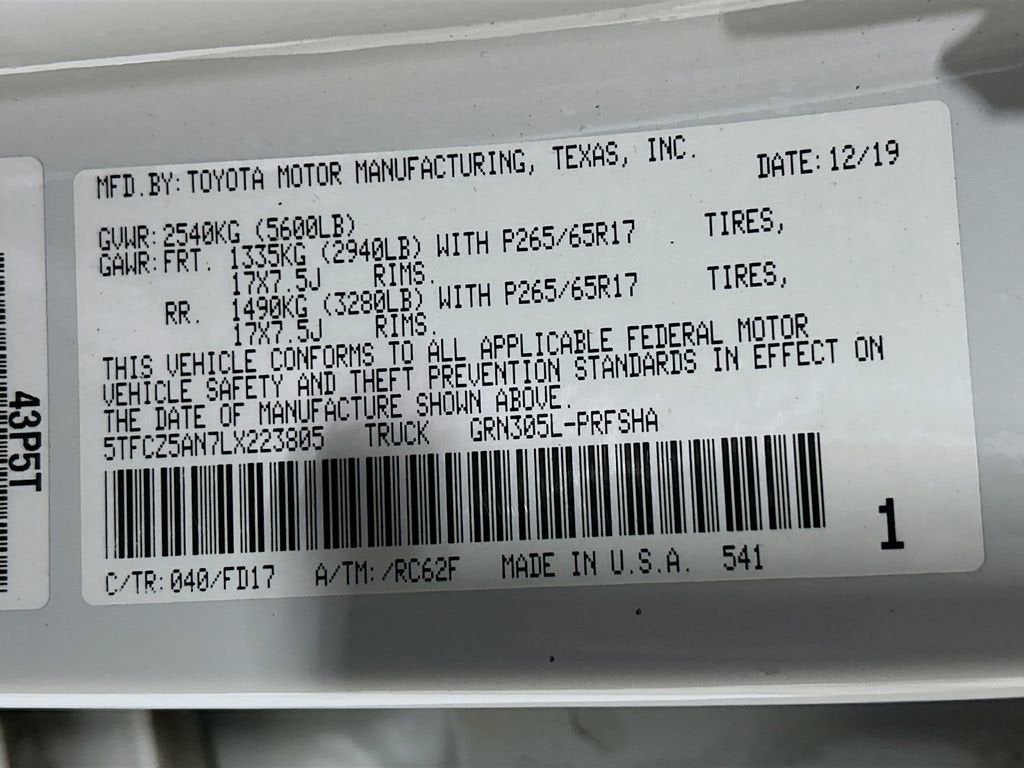 2020 Toyota Tacoma 4WD SR5