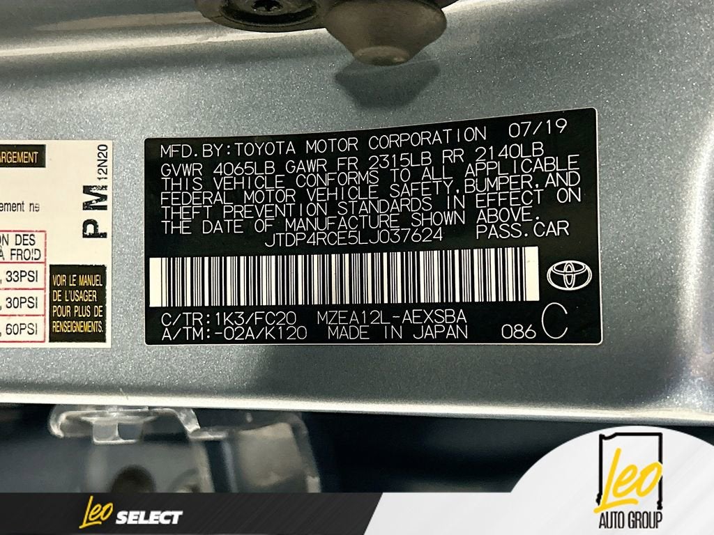 2020 Toyota Corolla SE